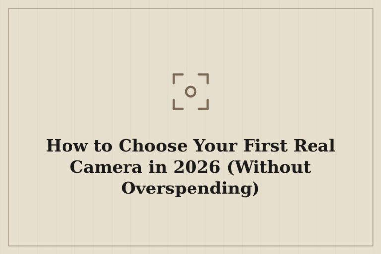 How to Choose Your First Real Camera in 2026 (Without Overspending)