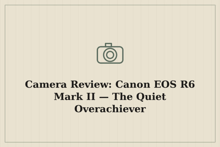 Camera Review: Canon EOS R6 Mark II — The Quiet Overachiever