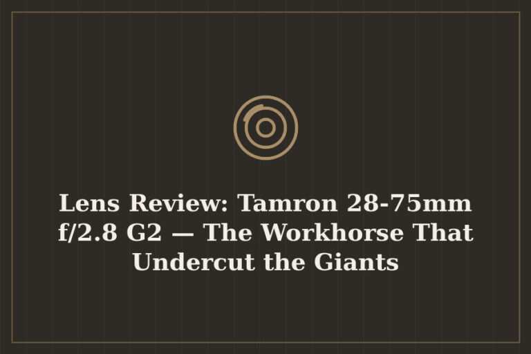 Lens Review: Tamron 28-75mm f/2.8 G2 — The Workhorse That Undercut the Giants
