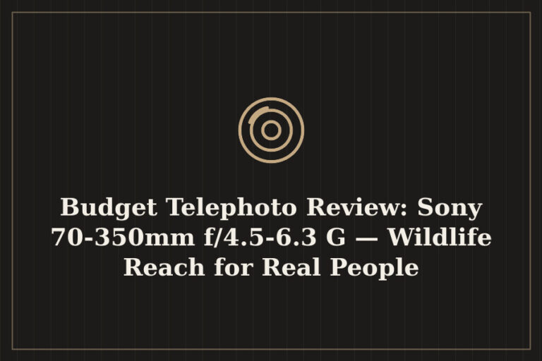 Budget Telephoto Review: Sony 70-350mm f/4.5-6.3 G — Wildlife Reach for Real People