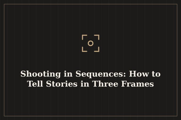 Shooting in Sequences: How to Tell Stories in Three Frames